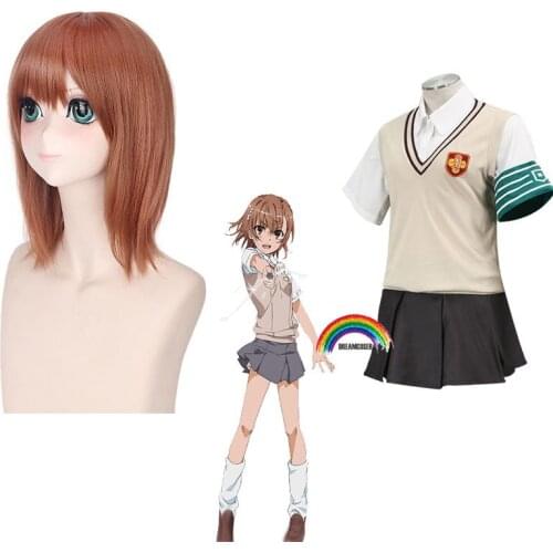 Anime Toaru Kagaku no Railgun Shirai Kuroko Misaka Mikoto Cosplay Costume Girls School Uniform Fancy Party Halloween Costume