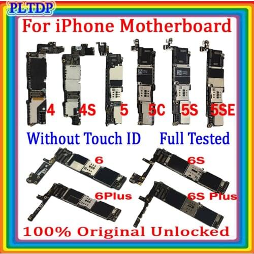 16gb/32gb/64gb For iphone 4 4S 5 5C 5S 5SE 6 6s 6Plus 6s plus Motherboard With Full Chips,100% Original unlocked Logic board