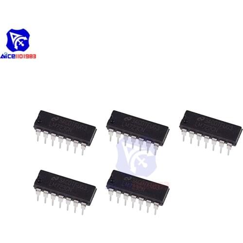 Diymore 5PCS/Lot IC Chip LM723CN LM723 Adjustable Voltage Regulator IC 2 -37V DIP-14 Original Integrated Circuits