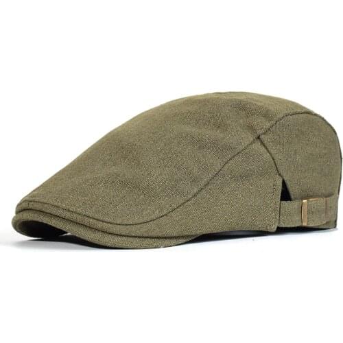 Four Seasons Cotton Mens Newsboy Hat Male Beret Men And Women Retro England Visor Cap