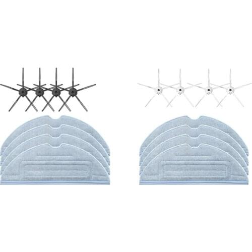 8Pcs Mop Cloth Side Brush Accessories Kit for Xiaomi Roborock T7 T7Plus S7 Vacuum Cleaner Accessories