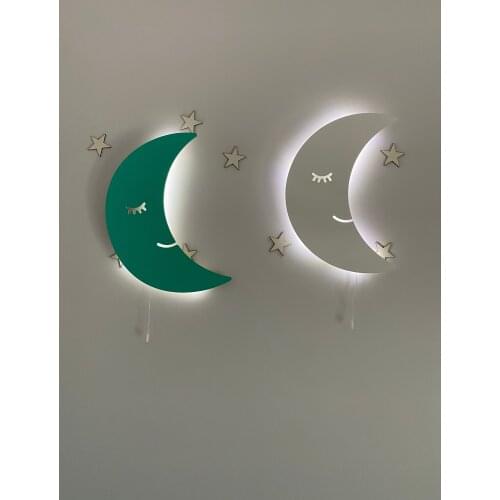 Set of 2- Nursery Wall Lamp Cloud Lamp Wooden Led Light Baby Night Lamp My Childs Room Decor
