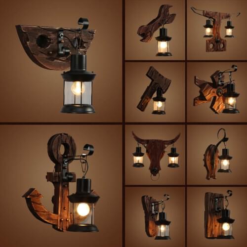 Corridor corridor wall lamp, wrought iron bar bedroom contracted wind restoring ancient ways the stairs wall lamp