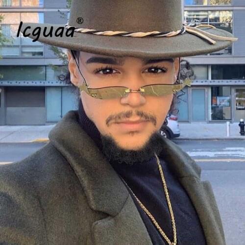 Luxury Fashion Star Sunglasses Women Rimless Eyeglass Vintage Fish tail Shape Eyewears okulary przeciwsloneczne damskie