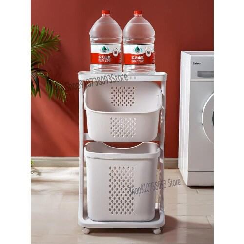 Toilet Shelf Floor Rack Toilet Waterproof Cabinet Washing Room Bathroom Dirty Clothes Storage