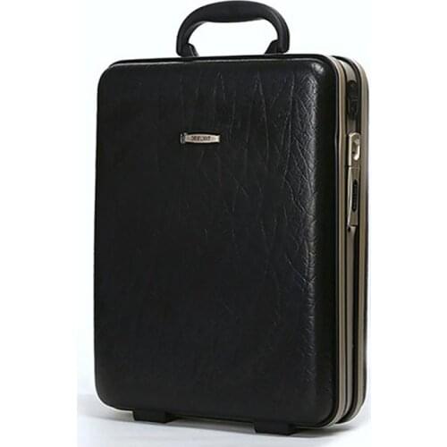 Men Business Briefcase Vertical Style Code Lock Case Document Laptop Case Black and Coffee Colors 13 15 Inch