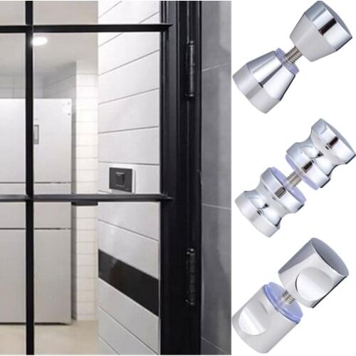 2021 Stainless Steel Back-to-Back Glass Door Knob Puller Push Bathroom Shower Handle 3 Types
