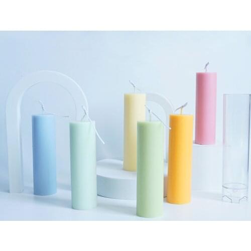 Siamese Cylindrical Scented Candle Mold Durable DIY Plastic Mould Geometric Candle Molds
