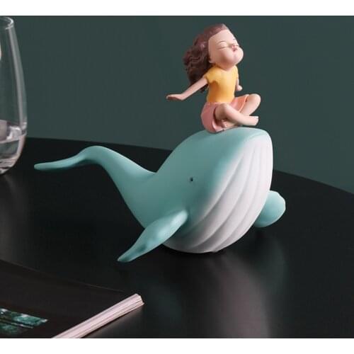Whale girl decoration desktop bedroom home ornaments small decorations creative gift