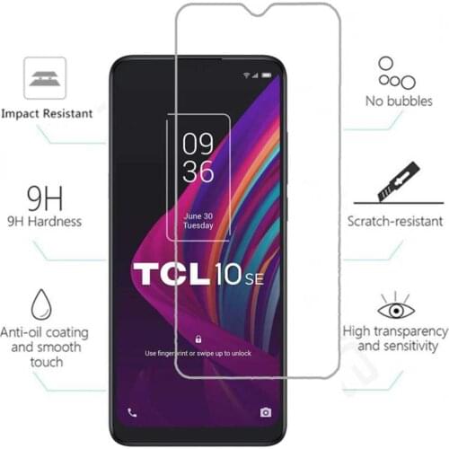 TIPS TODOPHONESTORE screen protector compatible with TCL-10-SE-4G tempered glass anti-scratch bumps 9H accessories
