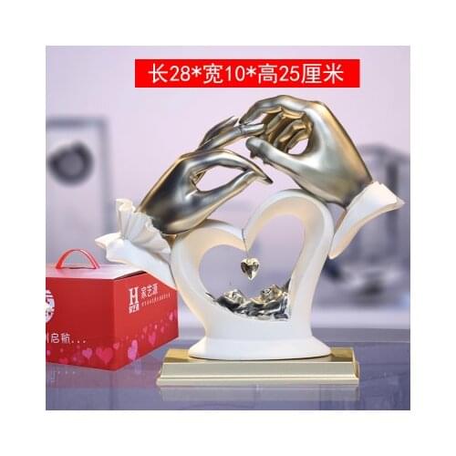 Wedding gift room boudoir wine cabinets Craftwork creative Tanabata Valentines Day custom gift statue home decoration wedding