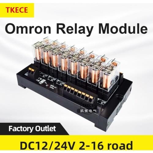 TKECE 8-way Omron Shrapnel Relay Module Microcontroller PLC Amplifier Board Driver Board G2R-1-E