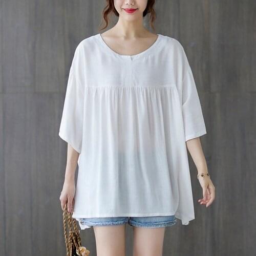 Oversized Women Summer Casual T-shirts New Arrival 2021 Simple Style O-neck Solid Color Loose Female Short Sleeve Tops Tees B710