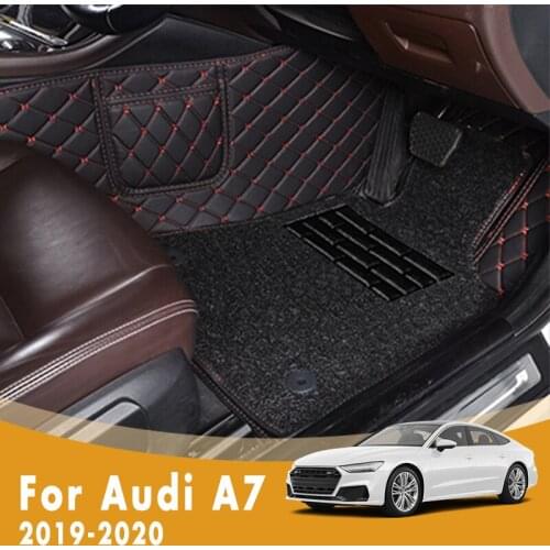RHD Luxury Double Layer Wire Loop Carpets Car Floor Mats For Audi A7 2020 2019 Automobiles Parts Accessories Styling Decor