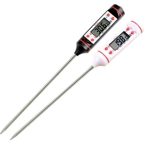 Digital Probe Meat Thermometer Kitchen Cooking BBQ Food Thermometer Cooking Stainless Steel Foldable Probe Meat Turkey