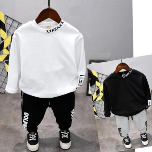 Kids toddler boy Autumn clothes boys embroidery T-shirt +Pants Baby girl outfit Infant Sport Suits tracksuit children clothes