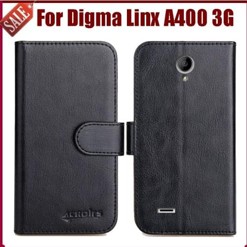 Hot Sale! High Quality 6 Colors Flip Leather Exclusive Protective Cover For Digma Linx A400 3G Case Phone Bag