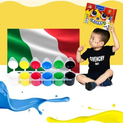 MARCO 1730 childrens stationery set can be washed gouache color 6 color watercolor paint graffiti painting suits non-toxic
