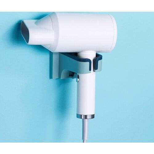 Wall-mounted Hair Dryer Holder ABS Bathroom Shelf Storage Hairdryer Holder Rack Organizer For Hairdryer Bathroom Organizer