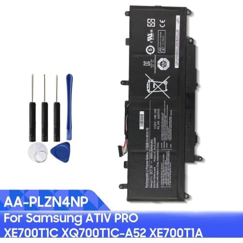 Genuine Replacement Laptop Battery AA-PLZN4NP For Samsung ATIV PRO XE700T1C XQ700T1C-A52 XE700T1A Rechargable Battery 6540mAh