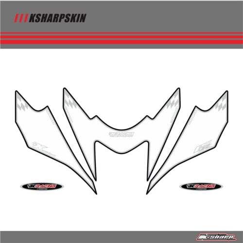 Front Fairing Motor Number Board 3D Gel Protector for KAWASAKI ZX6R 2007-2008
