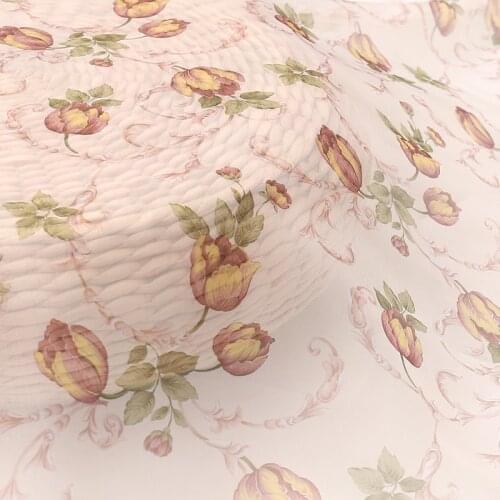 Width 280cm Mariage Tulle wedding decoration Print flower Organza DIY handwork Fabric Birthday Event home Party