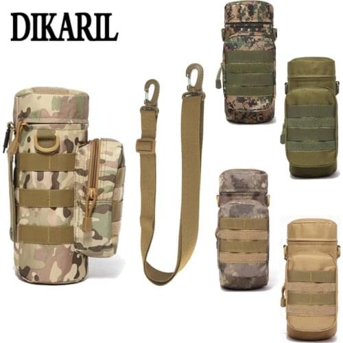 Dikaril Outdoors Water Bottle Sport Bag Pouch Tactical Gear Kettle Waist Shoulder Bag For Army Fans Climbing Camping Hiking Bags