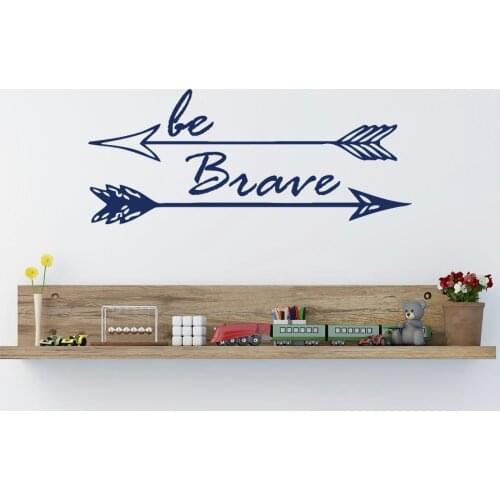 Be Brave Arrow Wall Decal Vinyl Lettering Motivational Quotes Wall Art Bedroom Nursery Home Decor Boy Bedroom Wall Stickers JW90