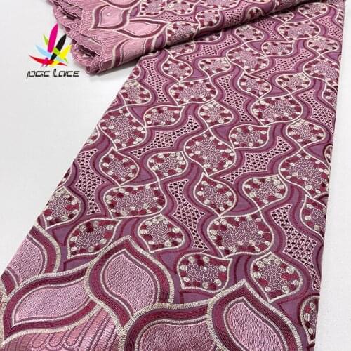 Swiss African Embroidered Blue Lace Fabric Nigerian French Dress Quality Embroidery Hot Selling Price