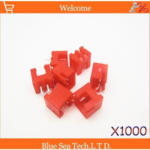 1000pcs Red 2 Pin male Connector plug, 2.54mm XH-2P connector Kits for PCB/Automotive/electronic circuit ect