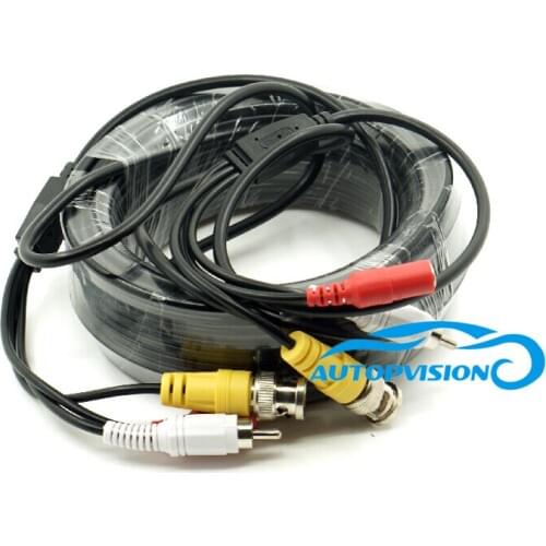 15M 50FT Audio Video Power Camera Cable BNC RCA CCTV Cable CCTV Camera Cable