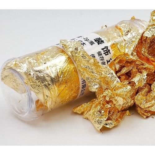 2g Safety Edible Gold Leaf Foil Cooking Drink Food Dessert Cake Ice Cream Decoration Gilding Dining Safety