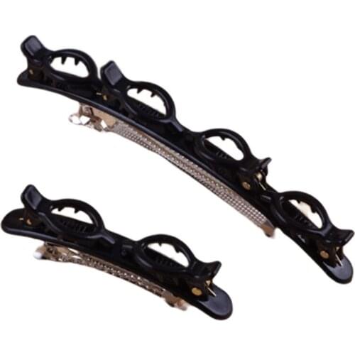 2Pcs/Set Double Layer Spring French Hair Clips Women Braided Bangs Hairpins Twist Plait Comb Barrette Hollow Knitting Hairstyle