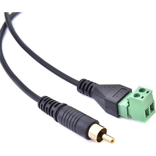 2pcs 30cm RCA Terminal Block CAT5 To Camera CCTV Video Balun RCA Male Jack AV Screw Connector Terminal Block Plug Connector