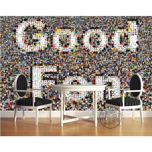 Custom 3D murals,Personality photo wall photo mosaic, living room sofa TV wall bedroom background wall paper
