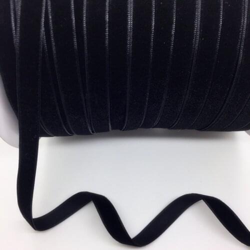 5 Yards 3/8 "10mm Black Velvet Ribbon Headband Clips Bow Wedding Decoration