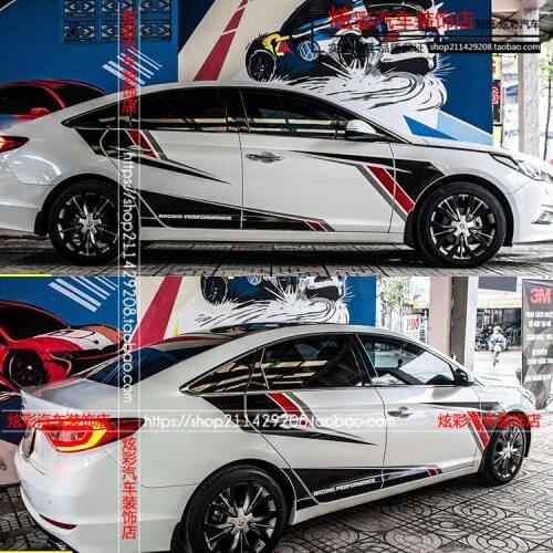 Car stickers FOR Hyundai Sonata 8 9 exterior decoration modified personality sports style decals