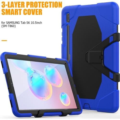 Case For Samsung Galaxy Tab S6 10.5" T860 2019 Tablet Case Shockproof Armor Heavy Duty Hard Stand Case Cover For SM-T860 T865
