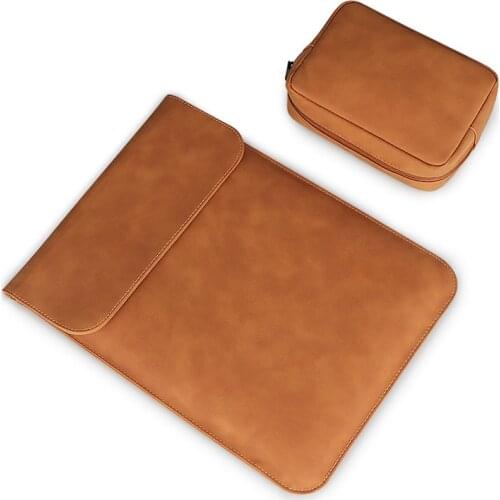 Soft PU Leather Laptop Sleeve For Macbook Air Pro 13.3 14 15 inch Waterproof Laptop Bag Notebook Tablet Case For Xiami Cover