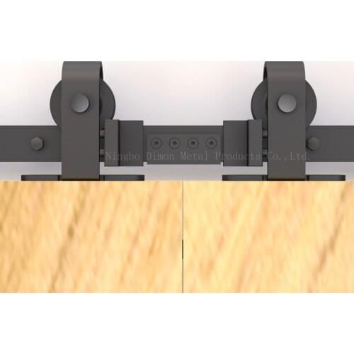 Dimon customized sliding door hardware wood barn door hardware hanging wheel America style sliding door hardware DM-SDU 7208