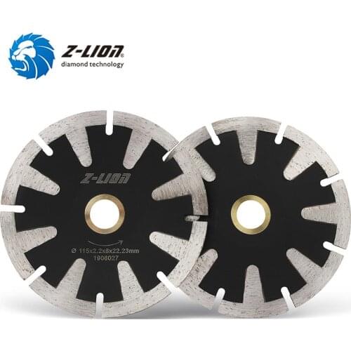 Z-LION 115mm Diamond Curved Saw Blade T Segment Cutting Disc Granite Marble Concrete Wet Dry Cutting Wheel Arbor 22.23 Or 16mm
