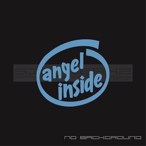 For 2Pcs/Pair angel inside Decal intel Sticker Euro Racing mod illest JDM turbo psi pair Car Styling