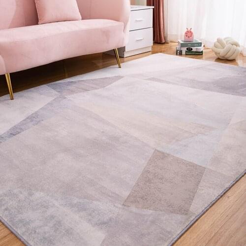 Home Living Room Carpet Nordic Geometric Bedroom Rugs Modern Simple Decor Non-slip Bedside Mat Nordic Style Large Carpet