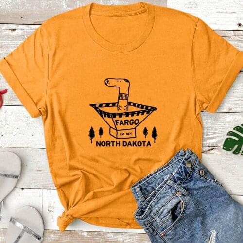 North Dakota Shirt Funny T Shirt Women O-neck Short Sleeve Tshirt Women Black Casual Tee Shirt Femme Tshirts Cotton Women