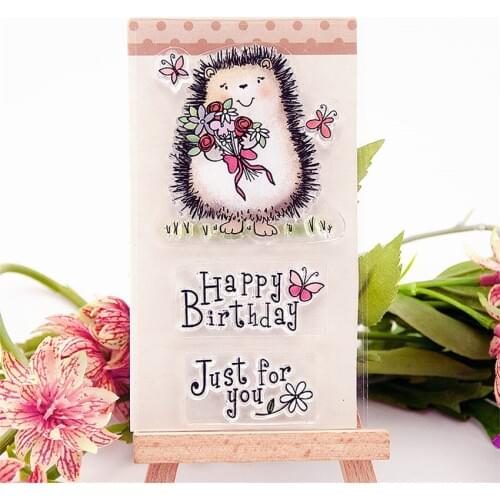Hot sale Hedgehog Transparent Clear Stamps / Silicone Seals Roller Stamp for DIY scrapbooking photo album/Card Making