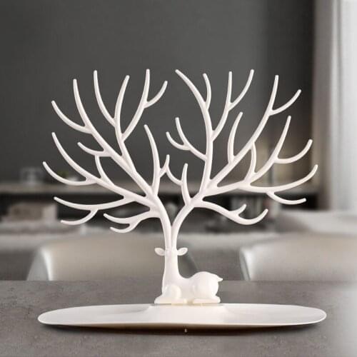 [HHT] Nordic Creative Home Decoration Accessories Desk Deer Jewelry Rack Crafts TV Cabinet Ornament Antlers Like A Tree