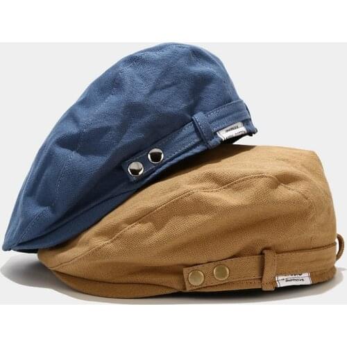 British Style Berets Hat Men Streetwear Trend Newsboy Hat For Women Flat Peaked Caps Cotton Duckbill Cap Spring Autumn Bonnet