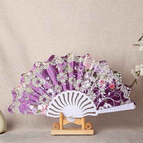 Chinesecolor bronzing powder fan silk fan dance fan wedding fan