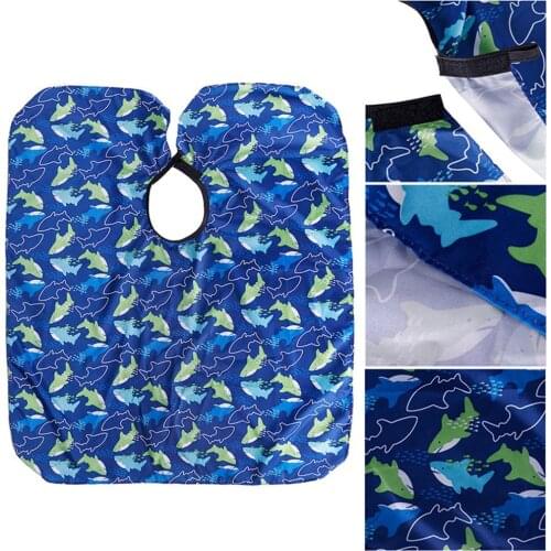 Cute Sea Fish Waterproof Kids Salon Hair Cutting Cape Apron Hairdressing Supply Dye Salon Apron Styling Tool Hairdresser Cape
