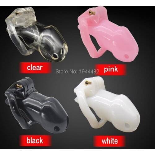 SODANDY Male Chastity Device New Locking Cock Cage Chastity Belt With 4 Penis Rings Sex Toys For Men Fetish Sex Product